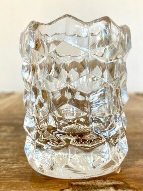 Vintage Fostoria Glass Toothpick Holder American Clear 2 3/8" Tall